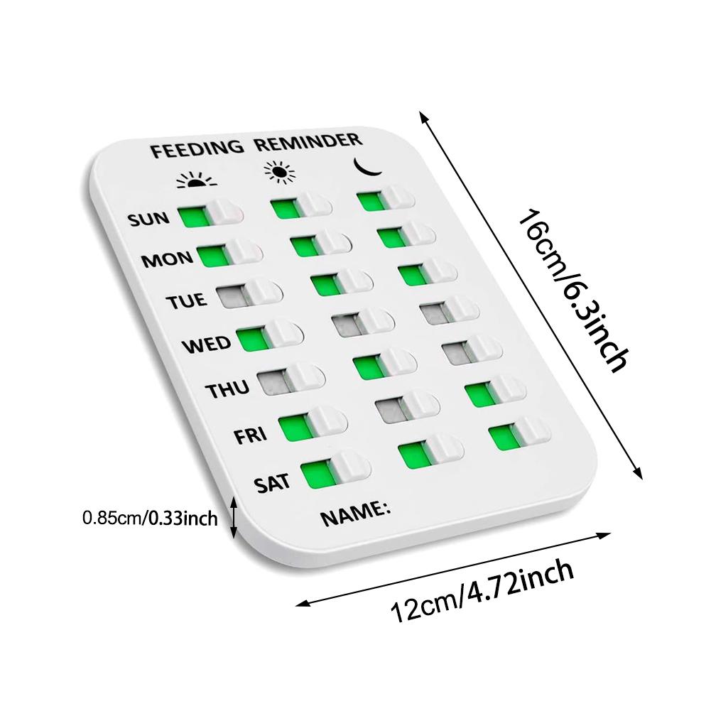Dog Feeding Reminder Pets Feeding chart Elderly Sticker Daily Indication Chart 3 Times A Day Reminder for Puppy/Kids/Old People