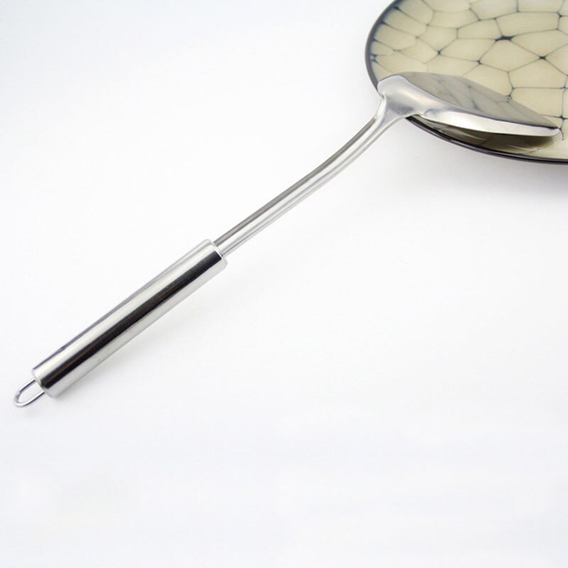 1pc Stainless steel Solid Turner w/ Long Handle Classical upscale Spatulas Chef Cooking fry shovel Kitchen Tool Utensils 13&#39;&#39;