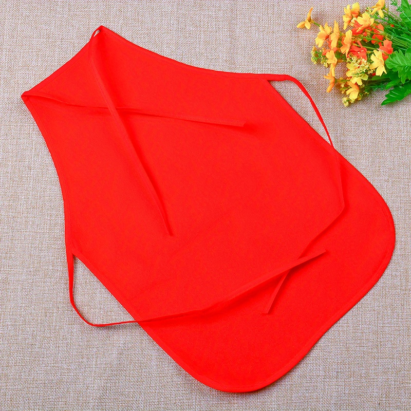 30 pièces enfants Non-tissé tablier classe artisanat Art peinture enfants tablier jetable sécurité nettoyage tablier étudiant dessin bavoir: Rouge