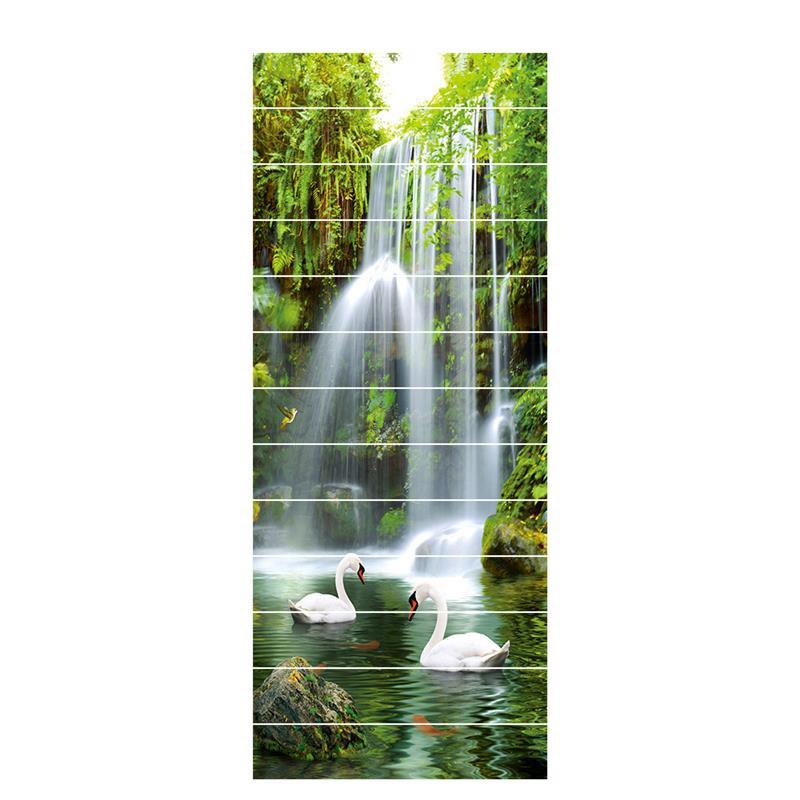 13pcs/set 3D Staircase Stair Riser Floor Sticker Stair Sticker Waterproof Self-adhesive PVC Staircase Sticker For Stairway Decor: C