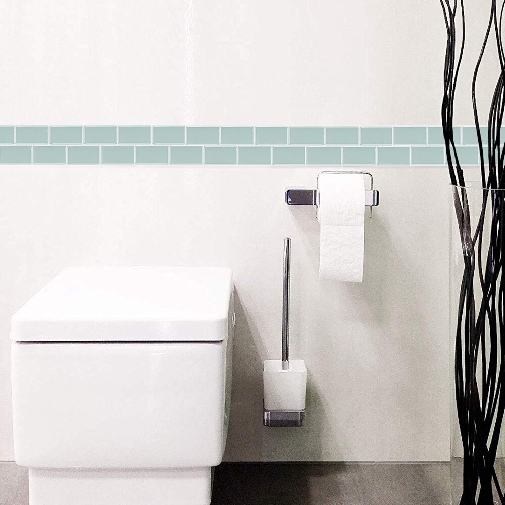 EasyTiles Kitchen Stickers Subway Oblong Vinyl 3D Wallpaper Waterproof Peel And Stick Wall Tiles - 3 Sheets