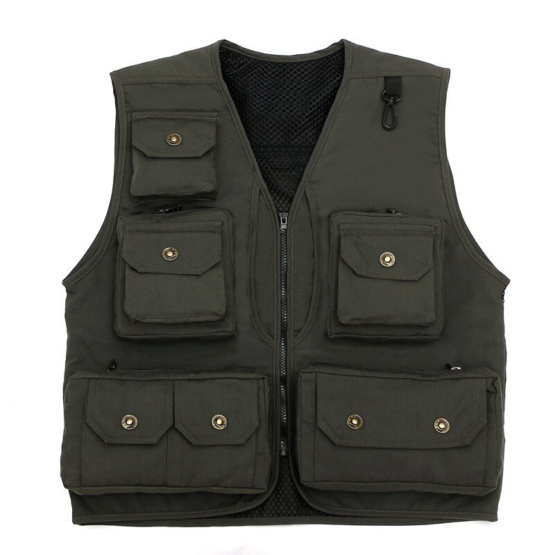 Vest med flere lommer, vest, fotograf instruktør, reporter, udendørsarbejder, reklamer, fiskeri, herre, #39