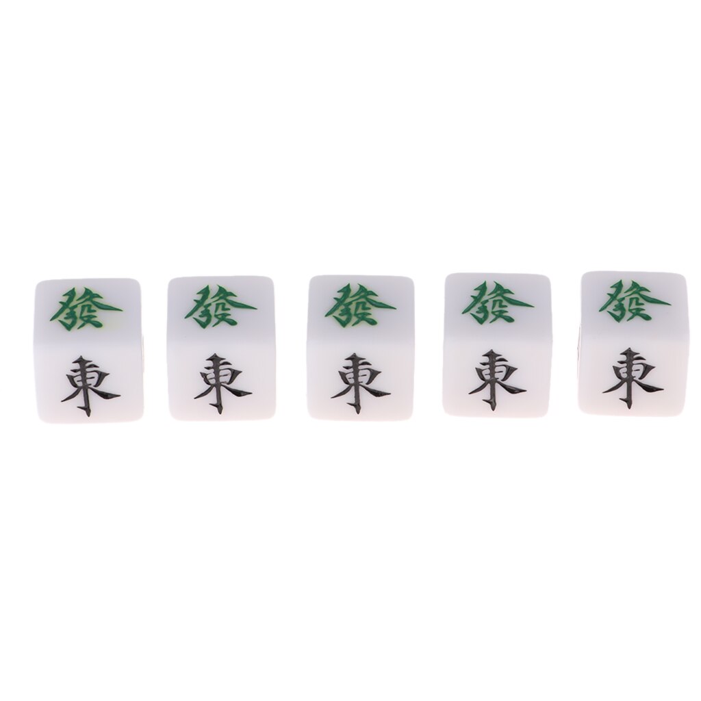 Board Game Mahjong Accessories Set of 5 Acrylic Dices Entertainment Games Accs