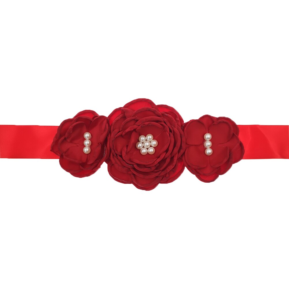 Bloem Moederschap Riem Vrouwen Lint Sash Flowergirl Bruids Tailleband Foto Props Zwangerschap Accessoires Jurk Sjerpen: 20