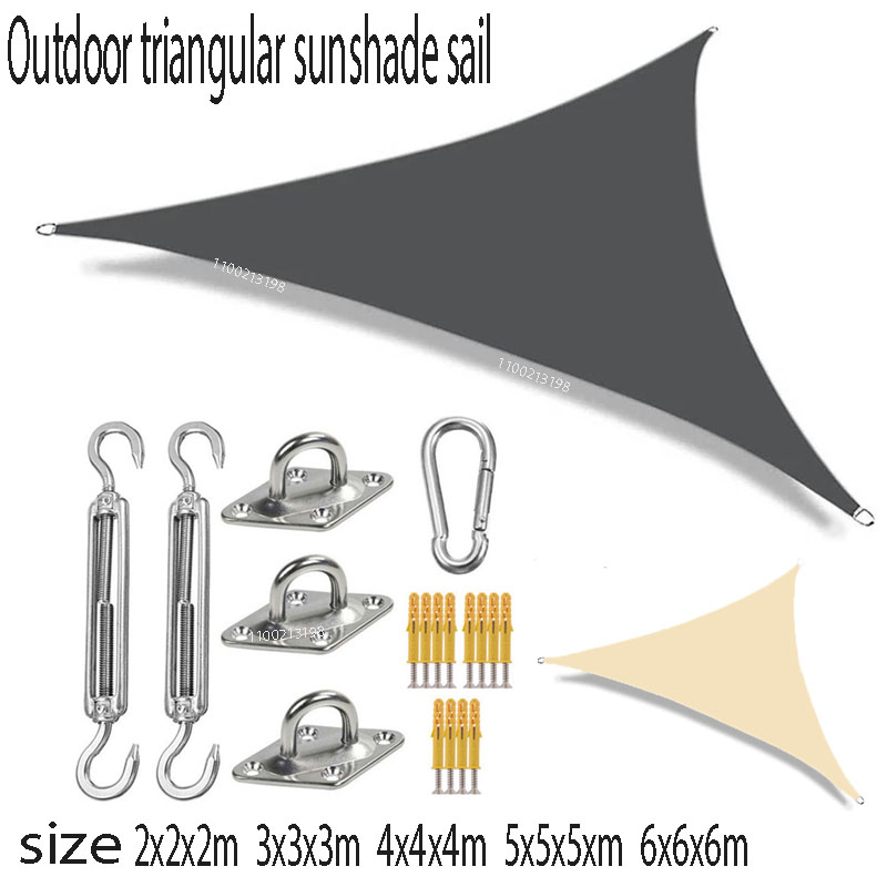 Pare-soleil triangulaire, bougie étanche, jardin aquatique extérieur, cour, fête, parasol, piscine de camping sur la plage, pare-soleil