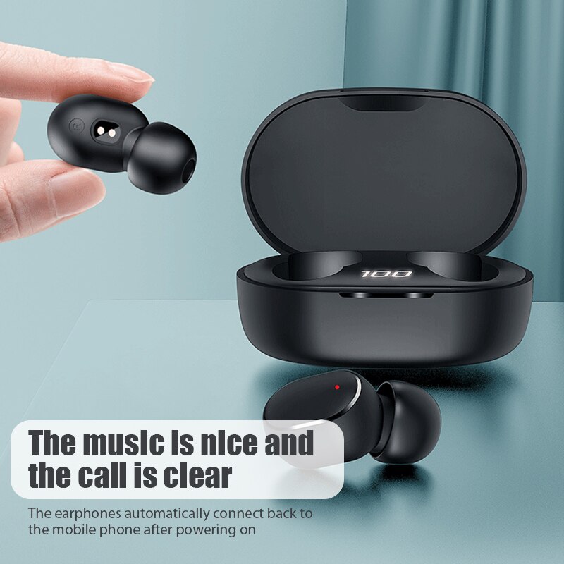 E6S Bluetooth Oortelefoon 5.0 Draadloze Oordopjes Tws Oortelefoon Noise Cancelling Microfoon Bluetooth A6S Headset Voor Xiaomi Redmi Samsung