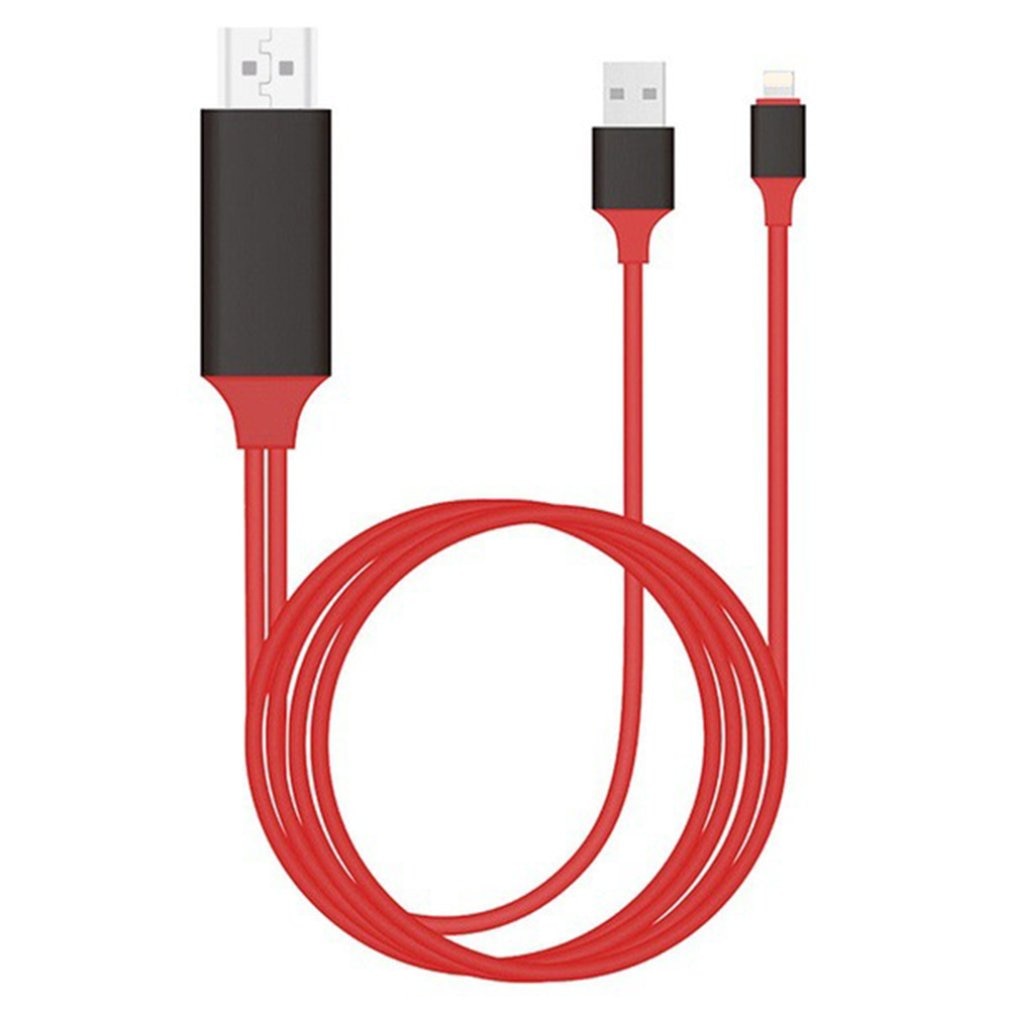 2M 8 Pin Naar Hdmi Hdtv Av Adapter Kabel Voor Bliksem Voor Iphone Voor Ipad Ios Systeem Mobiele Telefoon tv Hd Kabel: Default Title