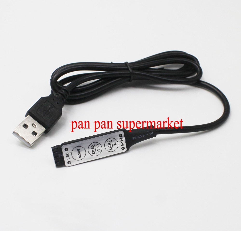 Mando a distancia USB de 3/17/24/44 teclas para tira de luces LED RGB de 5V-24V, 5050