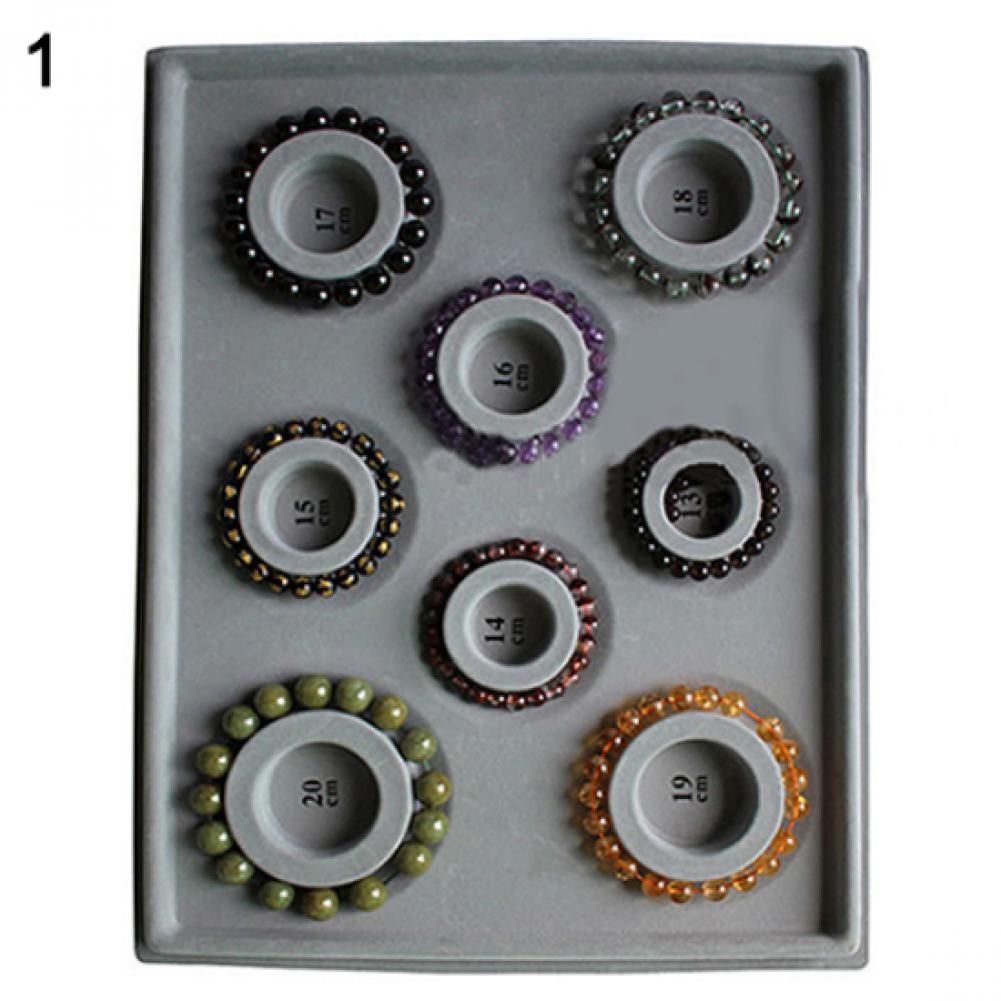 Bead Board Bracelet Beading Tray Necklace DIY Making Craft Jewelry Meter Panel Tool 7 Style Gray Flocked: For Bracelet