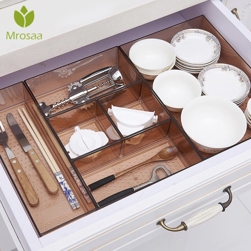 Boîte de rangement de maquillage de style tiroir, conteneur en plastique pour divers articles cosmétiques, séparateur de couverts de cuisine, organisateur de divers articles de bureau