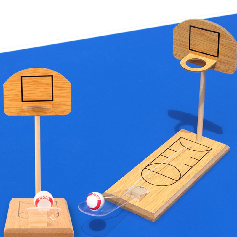 Mini Desktop Basketball Game Tabletop Portable Basketball Game Wooden Fun Sports Novelty Toy Family Travel or Office Game Set fo