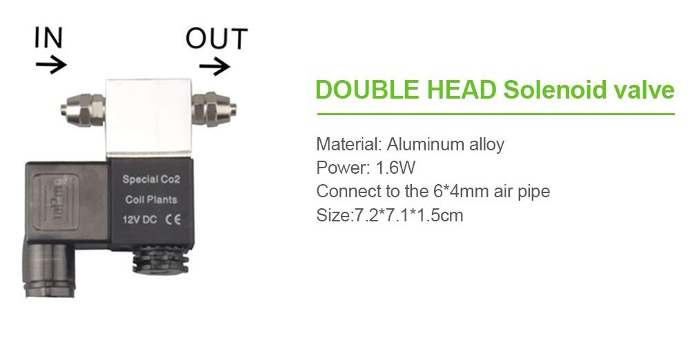 12V CO2 Solenoid Valve WYIN Aquarium CO2 System Regulator Magnetic Valve for Aquarium Fish Tank Water Plants Grass Grow: D12V EU PLUG