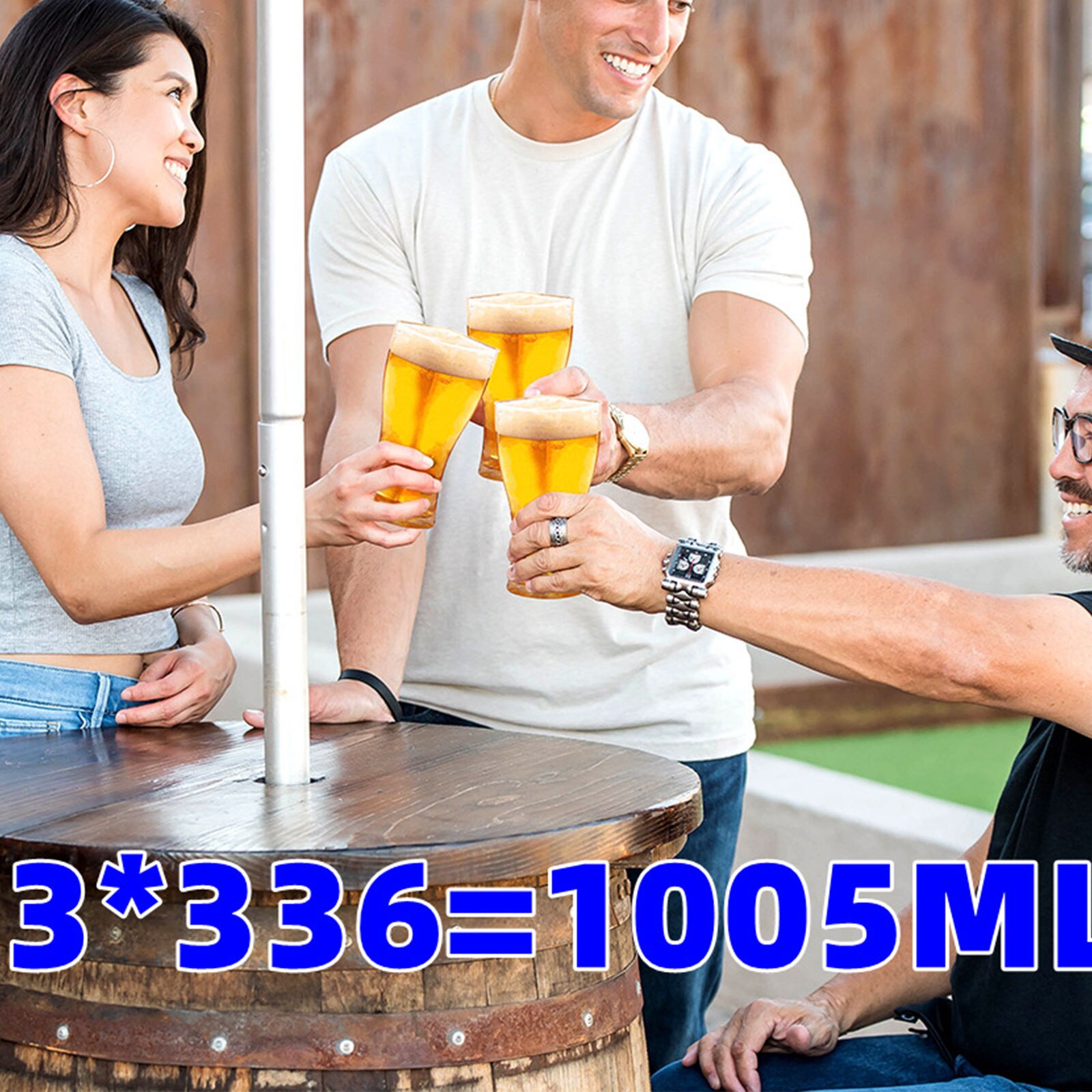 Beer Mug 1008ML Large Capacity Transparent Acrylic Funny Drinking Cup Glass Accessory Dispenser Game Turntable