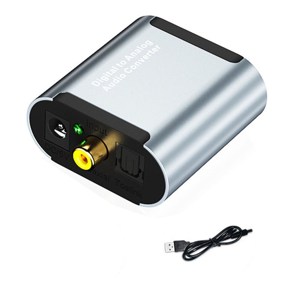 Coaxial Optical Fiber Digital to Analog Audio AUX 3.5mm Jack RCA L/R Converter SPDIF Digital Audio Decoder Amplifier: EU