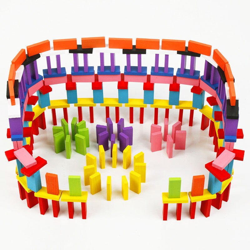120 stykker domino med 10 organer domino farverige legetøj børn leger fantasi forældre-barn spil børn legekammerat