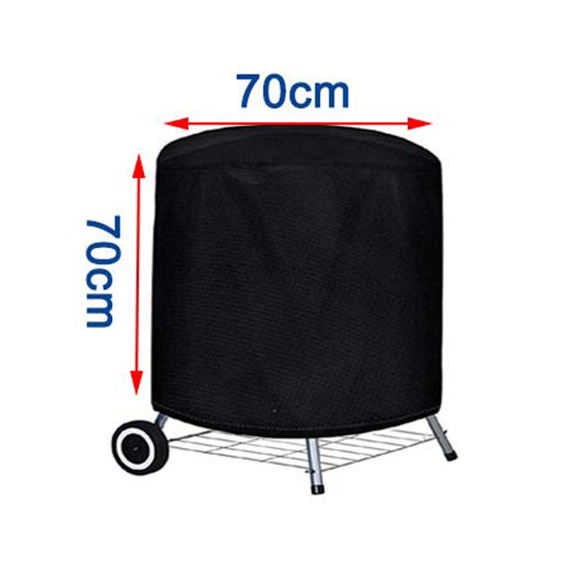 210D Outdoor Round Barbecue Cover Weber Heavy Duty Grill Cover Fire Pit Stove Waterproof Cover Gas Charcoal Electric BBQ Cover: Blue