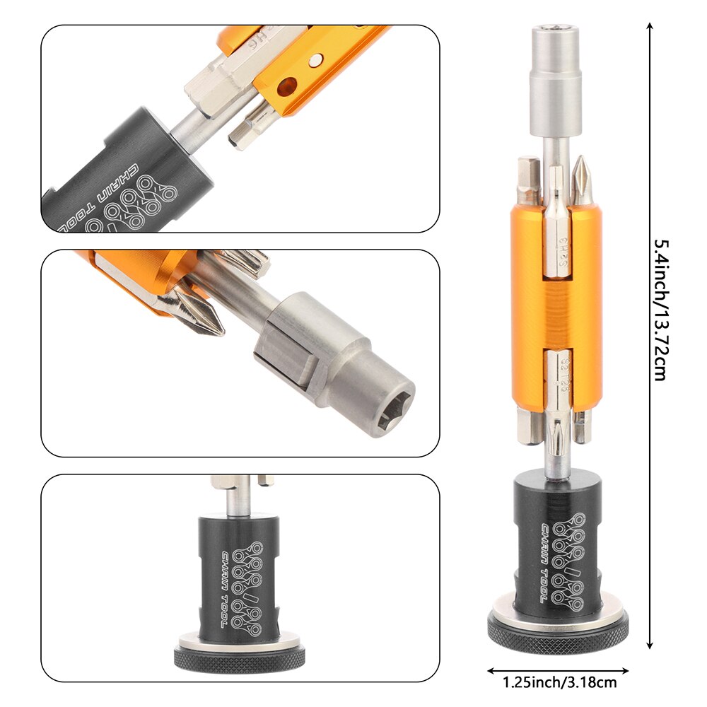 Portable Repair Kits Bike Multitool Mini Tool Set Adjustable Wrench Road and Mountain Bike Tool Kit 3mm 4mm 5mm 6mm T25