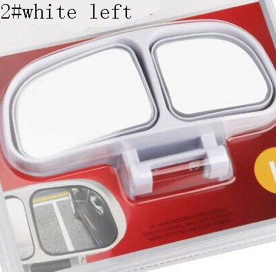 Rete bil spejl blindplet to glas side vidvinkel auto bagfra justering til parkering universal slivery hvid hvid mulighed: 2 hvide tilbage