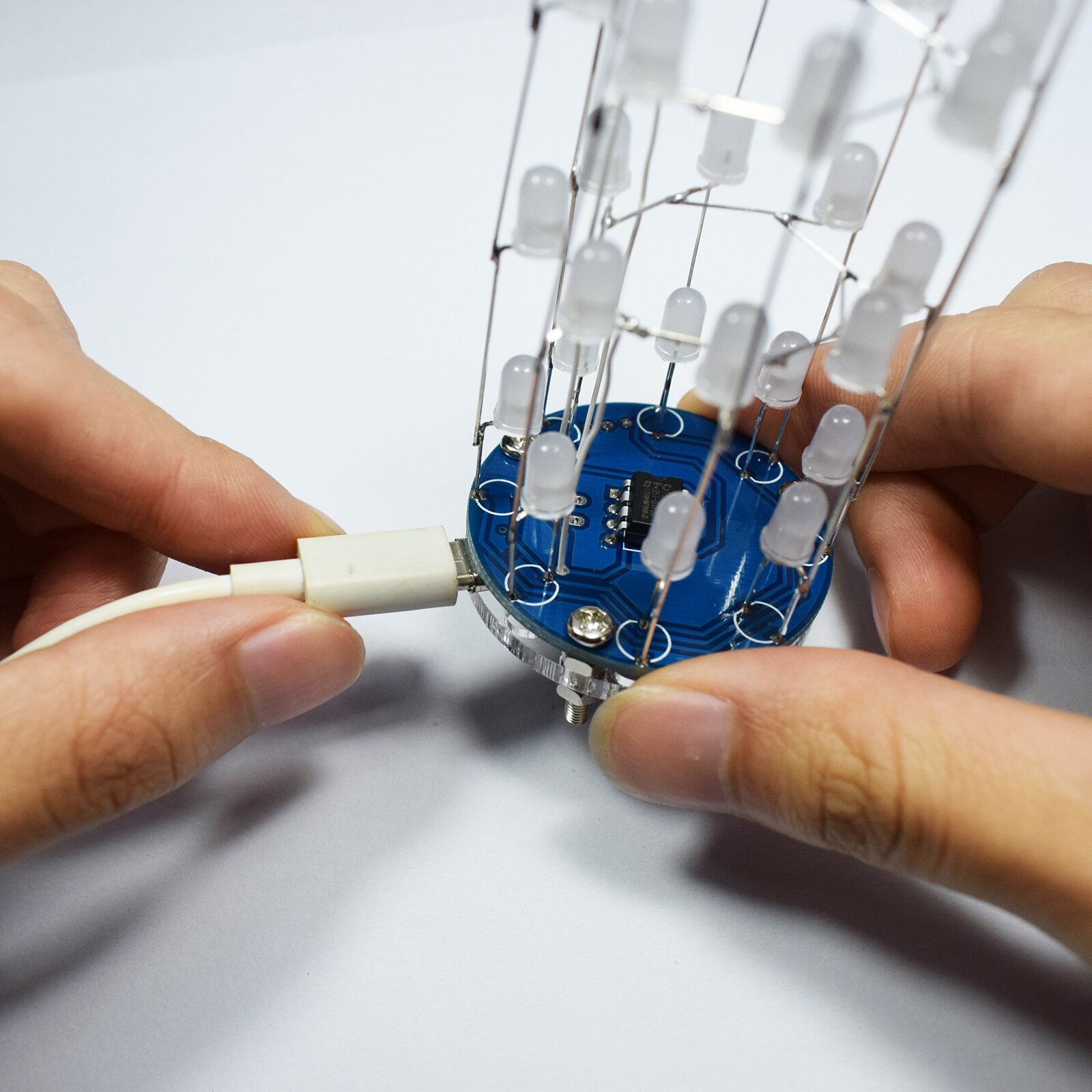 Led Cilindrische Cube8x4 Licht Kubus Elektronische Diy Eenvoudige Maken Kit Voor Beginners