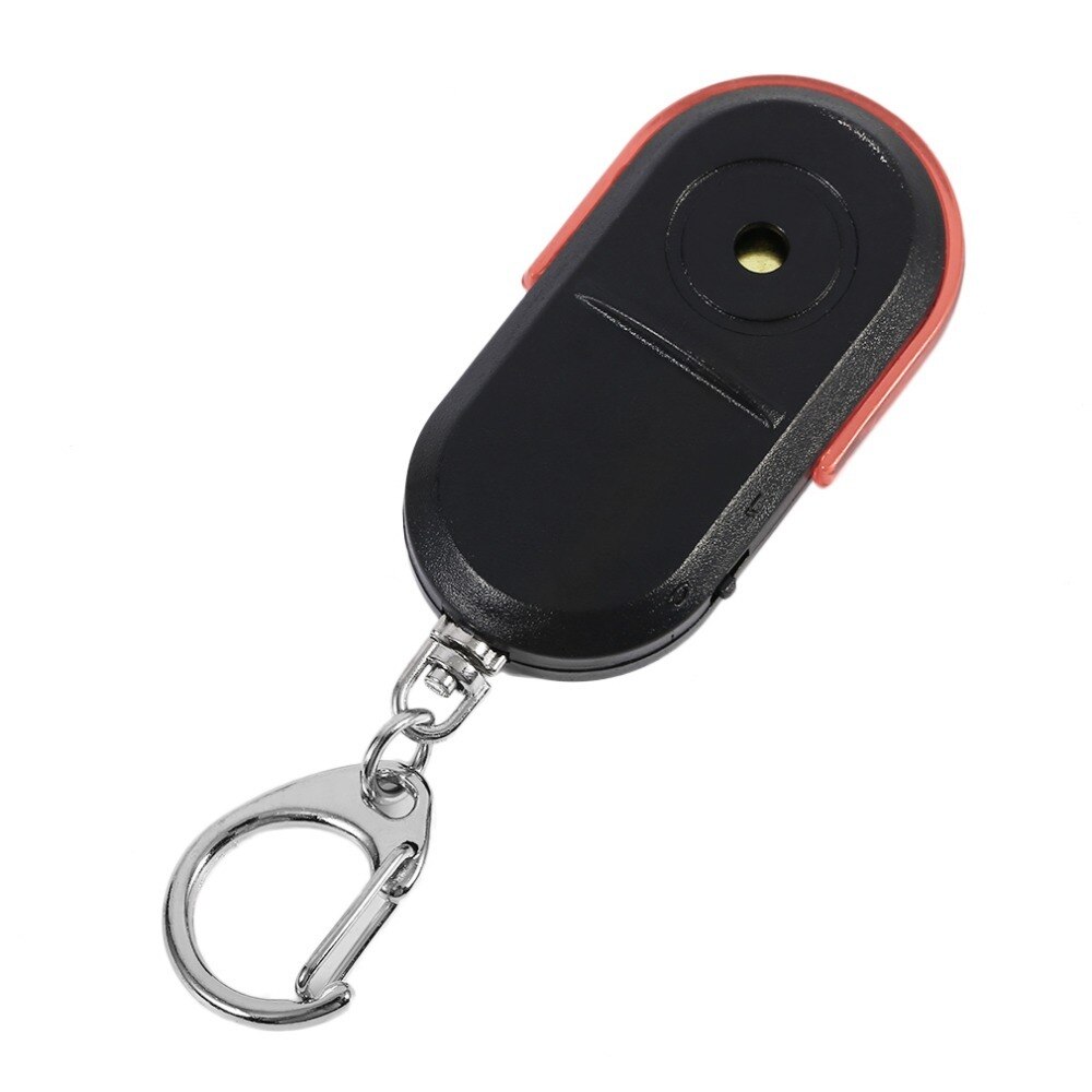 Buscador de llaves con alarma para personas mayores, localizador de luz LED de tamaño portátil, antipérdida, útil, inalámbrico, silbato, sonido, llavero