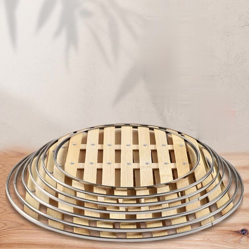 Bamboo grate steamer household steaming grid edge thickening steamed dumplings steamed buns steaming drawer