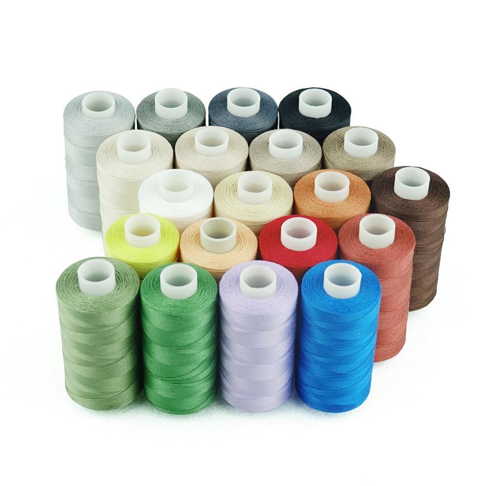 20 Multi Colors 100% Mercerized Long Staple Cotton Sewing Thread set 50s/3 for Quilting Sewing Piecing etc - 550 Yards Each: Default Title
