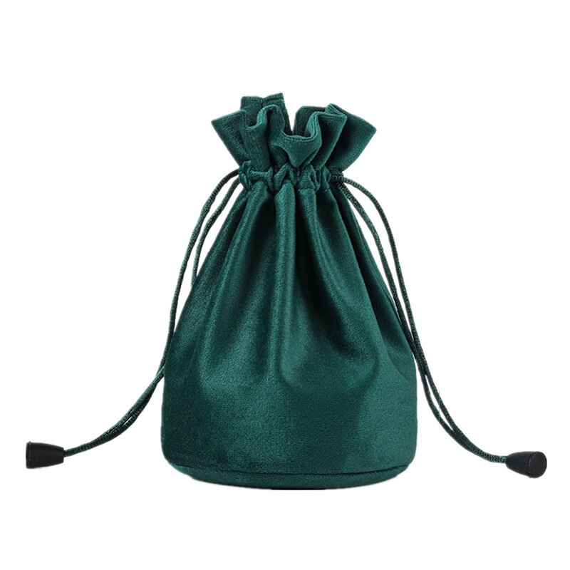 Sieraden Flanel Trekkoord Tassen Ronde Bodem Wedding Party Christmas Pouch Pakket Display 6x1 2/9x1 4/13x1 8/10x34cm: green / 13x18cm