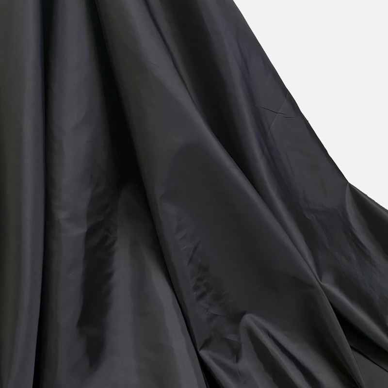 Tela con forro de tafetán para ropa y equipaje, tela negra