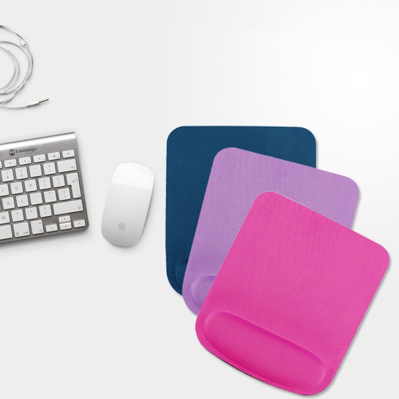 EVA Mouse Pad With Wrist Soild Color Mat For Computer Gamer Laptop Table Nonslip Gaming Accessories Wristband Soft Pink Mousepad