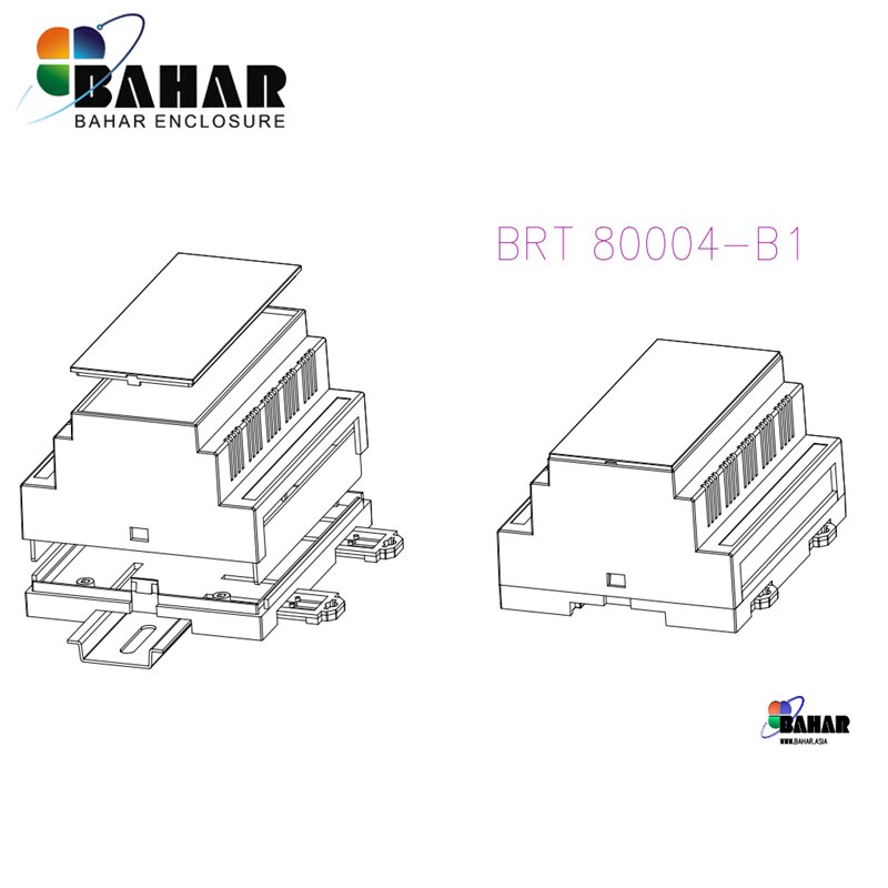 Din rail plastic enclosures small ABS junction box for electronic diy custom PLC housing for electronics project box 106*87*60mm
