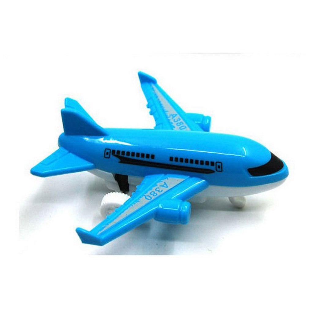 6pcs/set A380 Pull Back Aircraft Resistant To Falling Infant Toys Small Aircraft