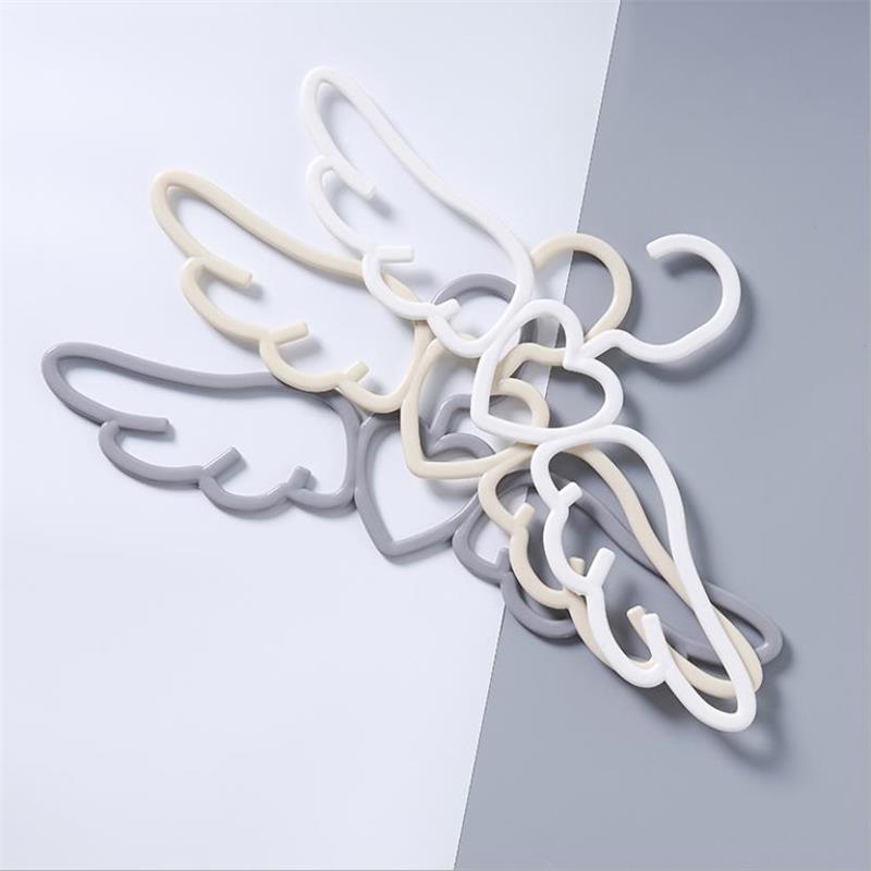 5 pcs/lot Angel wings Clothes Hangers Children Adult Shirt Trouser Coat Hanger Clothes Multifunction Non-Slip Accessories Rack