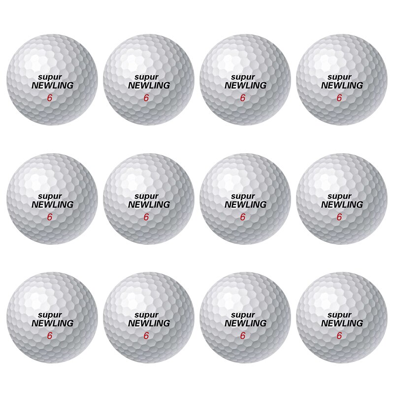 12 stk golfbolde supur newling to lag tre lag super langdistance golfbold