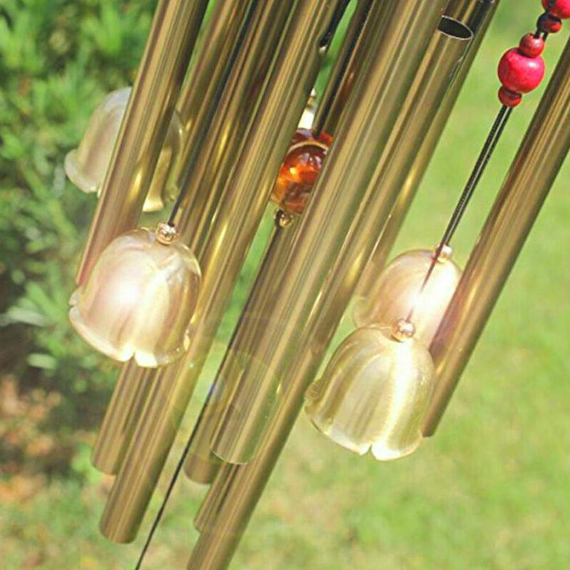 1pcs Outdoor Wind Chimes Copper Bell Antique Windchime Decoration Home Hanging Garden Door P3C4