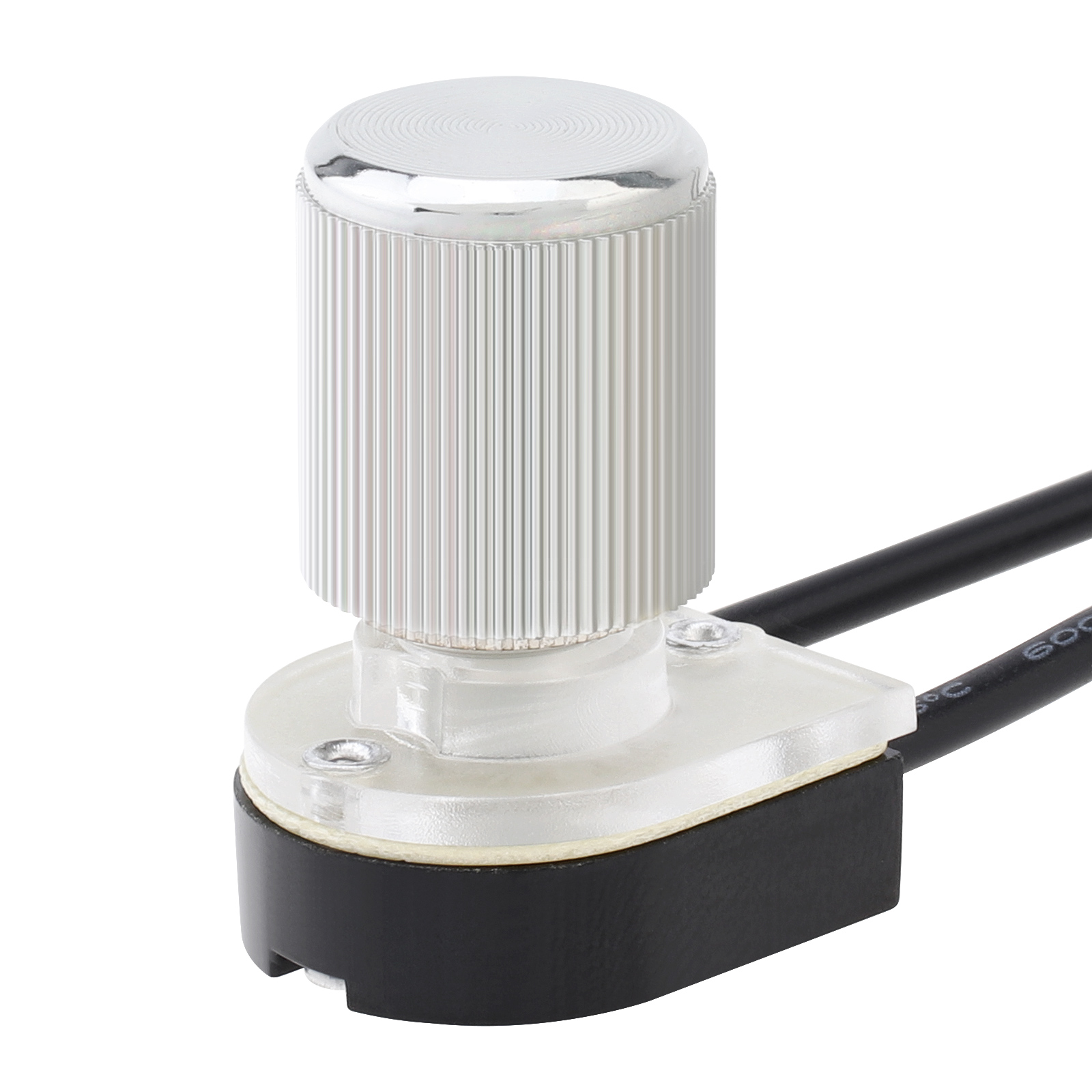 Interruptor giratorio eléctrico, interruptor de encendido y apagado de dos etapas para lámpara de mesa/lámpara de pie/luz de dosel, interruptor de lámpara giratoria de 2 cables