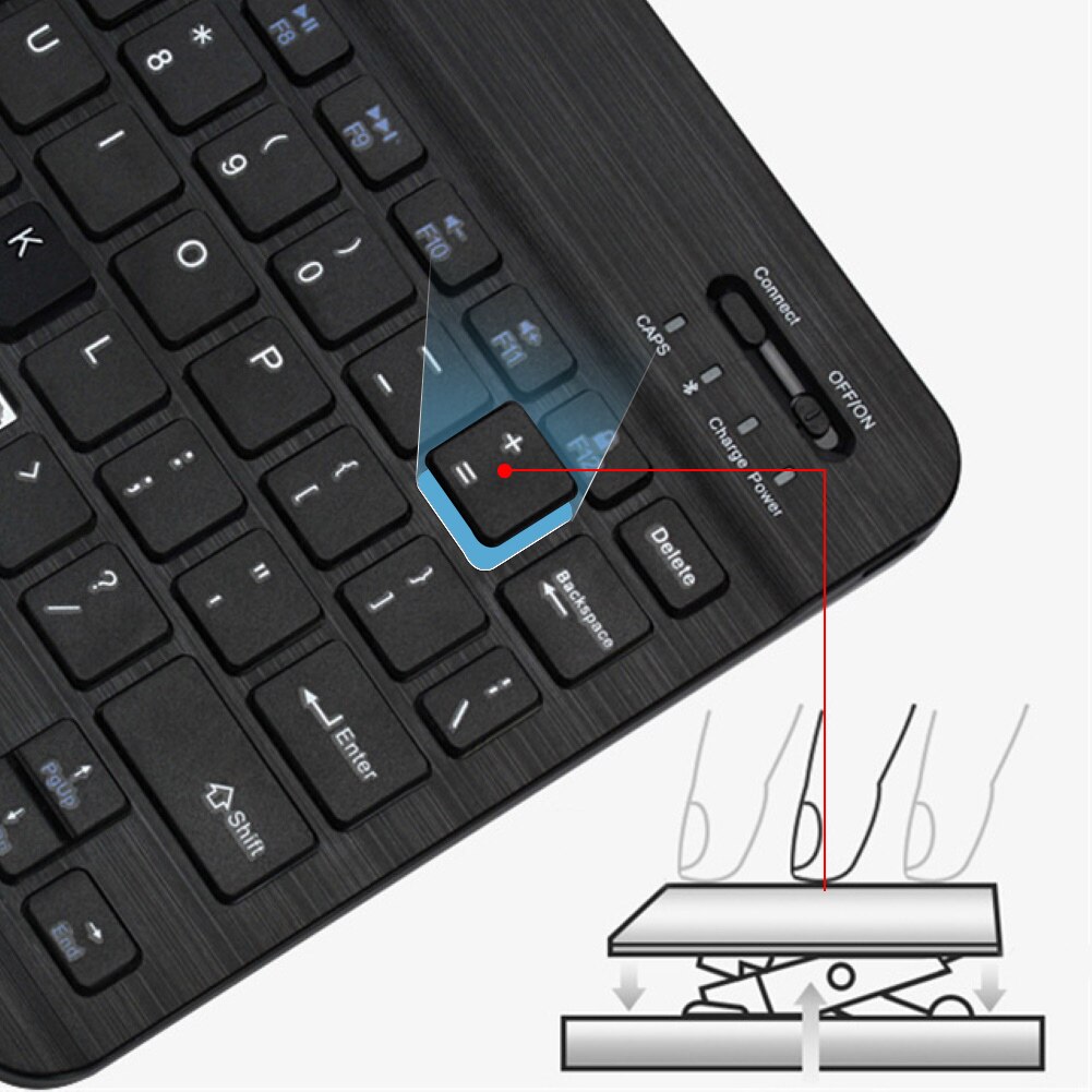 Bluetooth Toetsenbord 7/10Inch Mini Slim Wireless Bluetooth Keyboard Toetsenbord Voor Telefoon Tablet Laptop Беспроводная Клавиатура Teclado