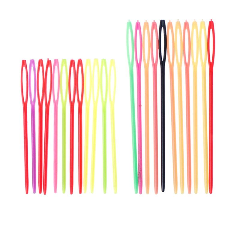 10pcs/Set Plastic Wool stitching Embroidery Tapestry Needles 7cm/9cm Large Eye stitching Needles Cross Darning Stitchery Needles