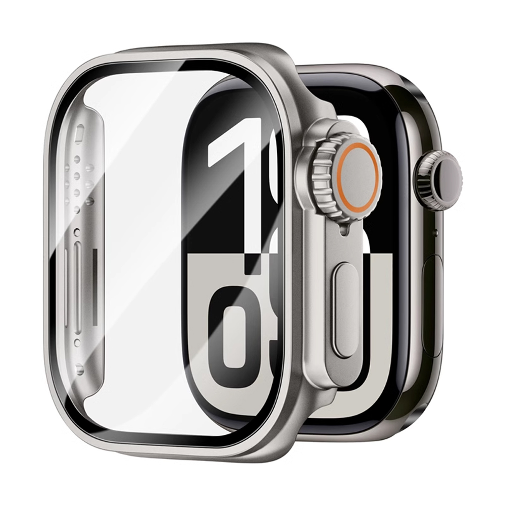 Screen Protector for Apple Watch Case 46mm 42mm 45mm 40mm 44mm 41mm PC Cover+Glass Film Change To Ultra Series 10 9 8 7 6 5 4 SE