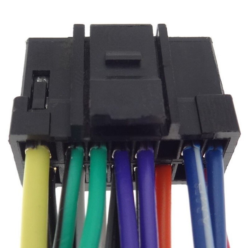 Biurlink 16 pin iso din stik bilradio ledningsnet kabel adapter ledning stik til alpine cda cde ida 22 x 10mm 16 pin stik