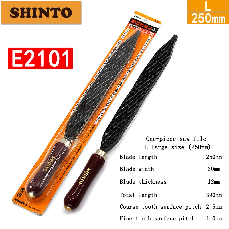 Archivo japonés original Shendo, hoja de sierra de carpintero, Lima de sierra de caoba, Lima de madera dura de diente grueso, herramienta de fabricación de instrumentos guqin: E2101