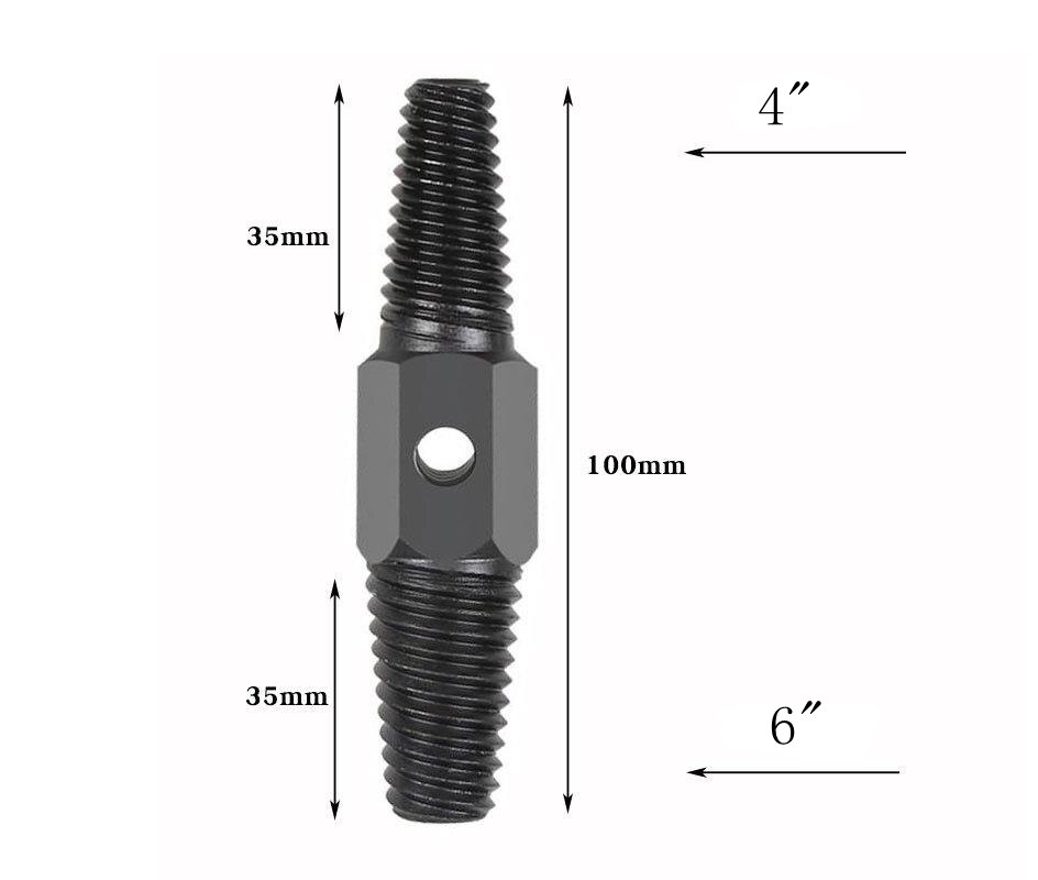 Grifo Extractor de alambre roto, válvula triangular de doble cabeza, Universal, de rosca rota, 4 y 6": E
