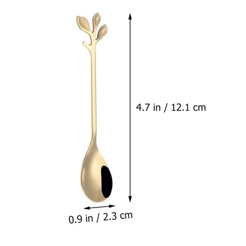 12Pcs Dessert Spoon and Fork Set Stainless Steel Mixing Spoon Cake Forks for Home Kitchen Fruit