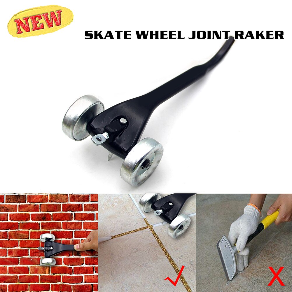 Patin roue céramique carrelage brique fonte aluminium mur accessoires outil Durable maison Portable point de couture Joint Raker travailleur
