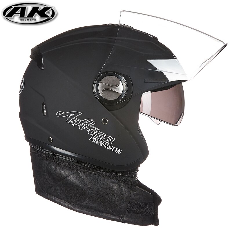 AK vier jahreszeiten elektrische auto halb-abgedeckt helme männer &amp; frauen doppel objektiv herbst winter motorrad helm
