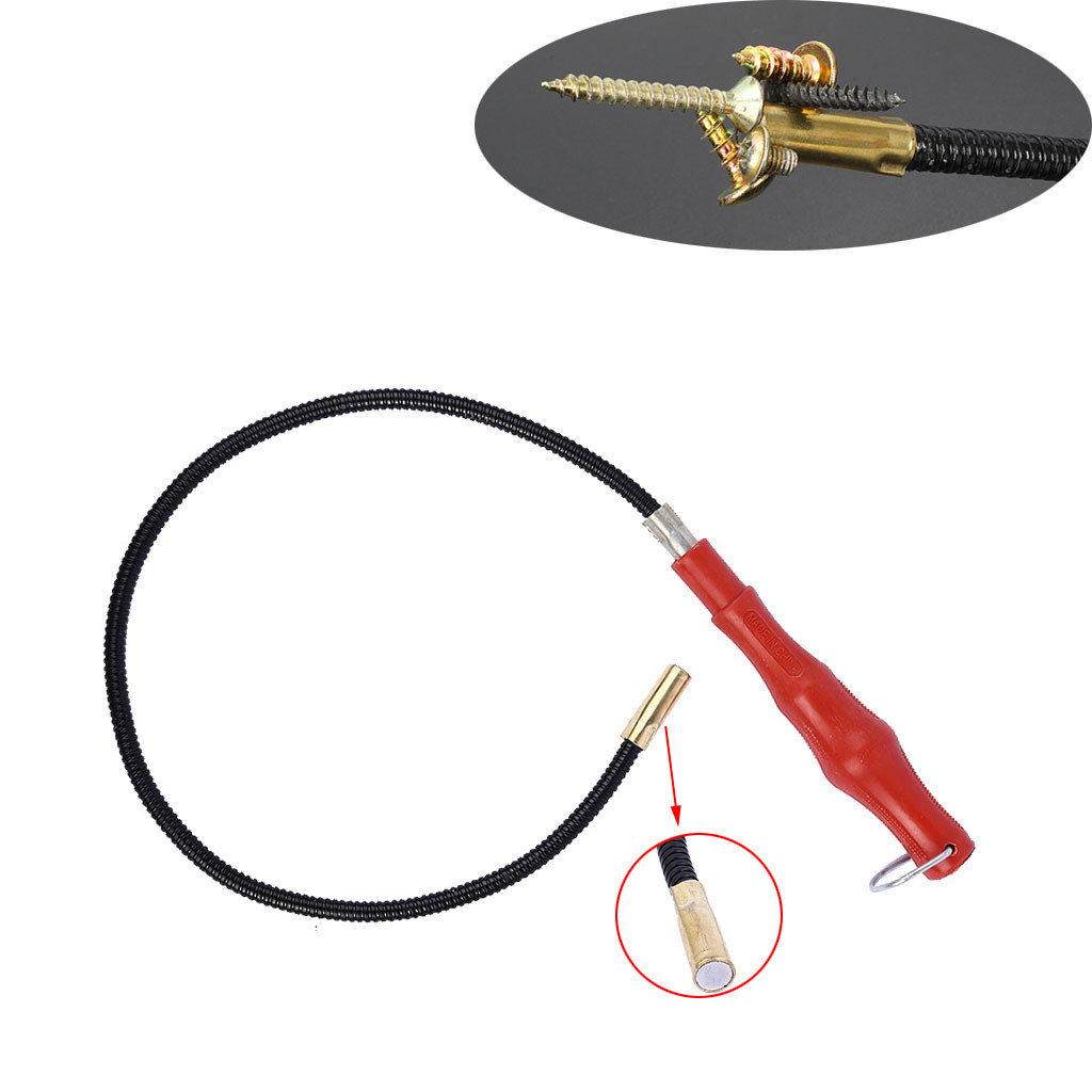 Aimant à vis ramasser réparation automatique tige magnétique Flexible outils pointe main poignée confortable pôle est pliable environnements complexes 8Z