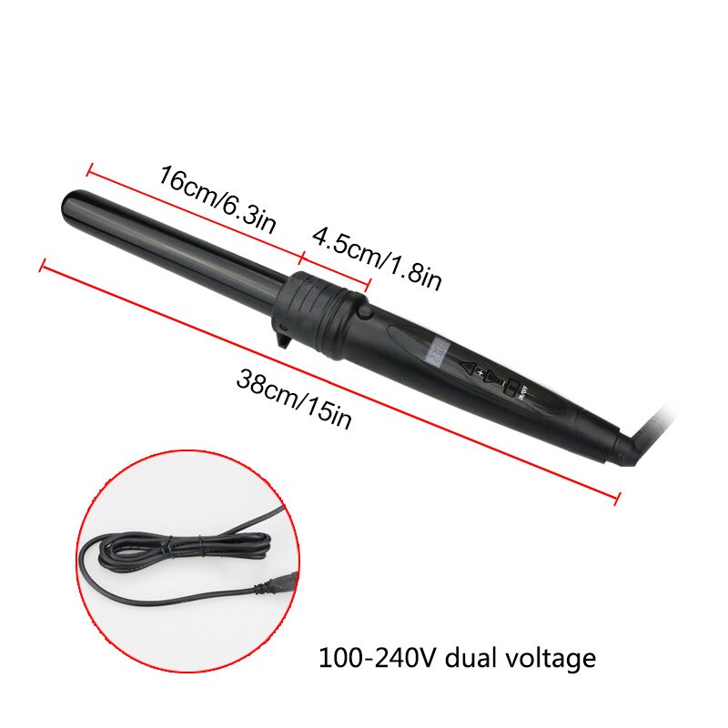 ！-Multifunctional 6 in 1 Curl Bar LCD Curling Ceramic Flat Iron Straightening Machine with 6x Shape Replacement Joint US Plug