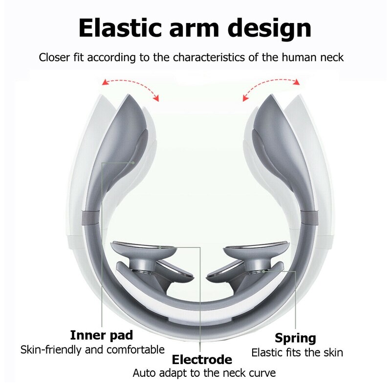 4D electric neck massager Cervical Pulse Pain Relief Far Infrared Heating Smart Physiotherapy Equipment 20-Speed Health Care