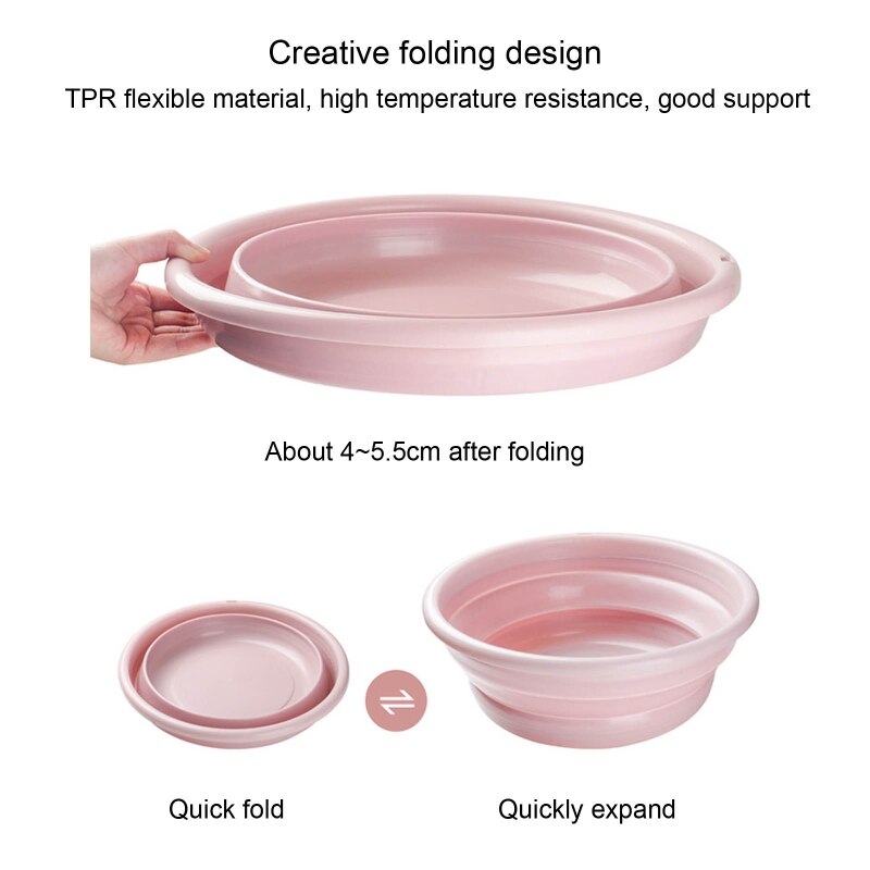 Collapsible Wash Basin Portable Folding Laundry Basket Foldable Storage Bucket