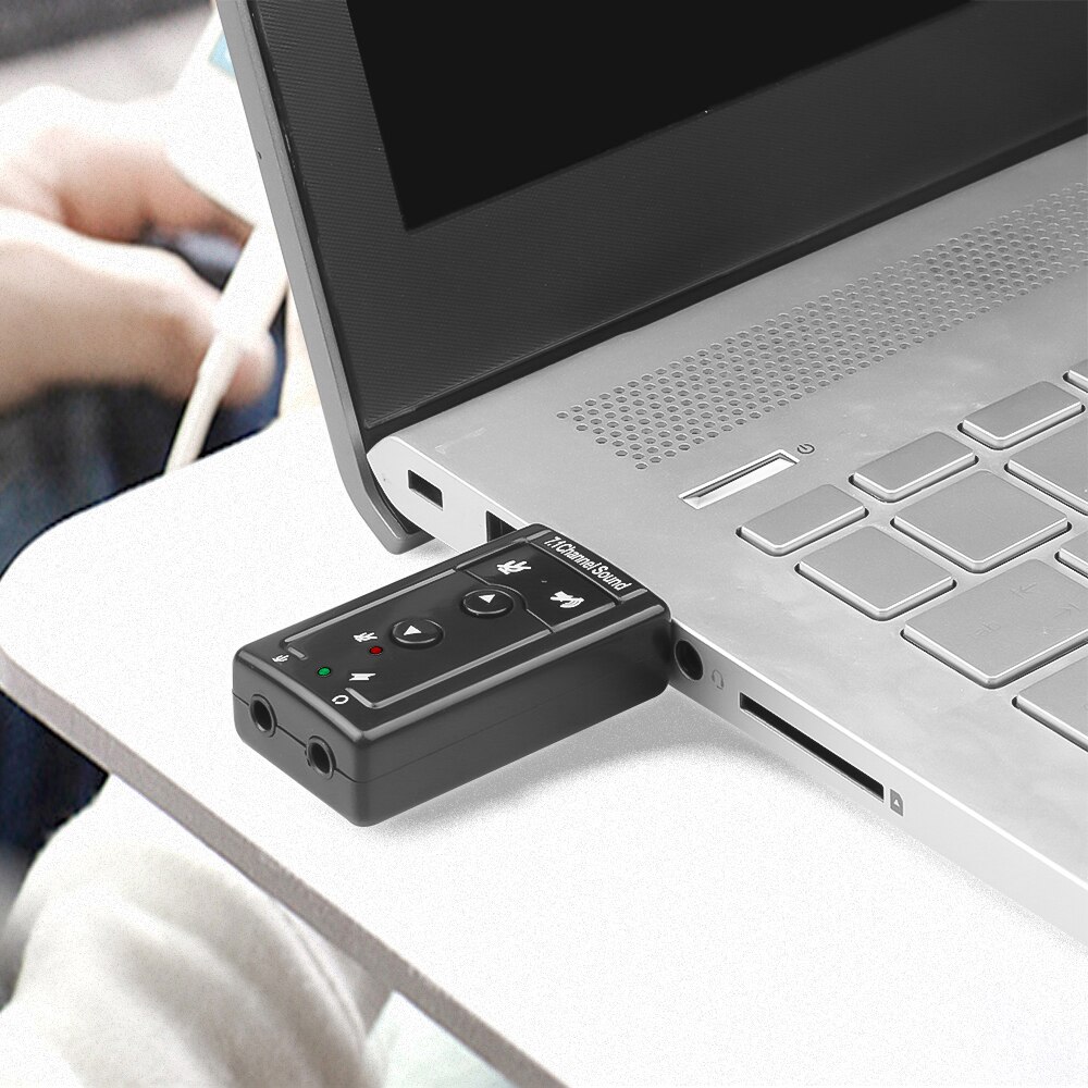 Mini tarjeta de sonido externa USB , adaptador de altavoz de micrófono de Audio Virtual 3D de 2,0 canales, 12Mbps, para PC, escritorio y Notebook, novedad de 7,1