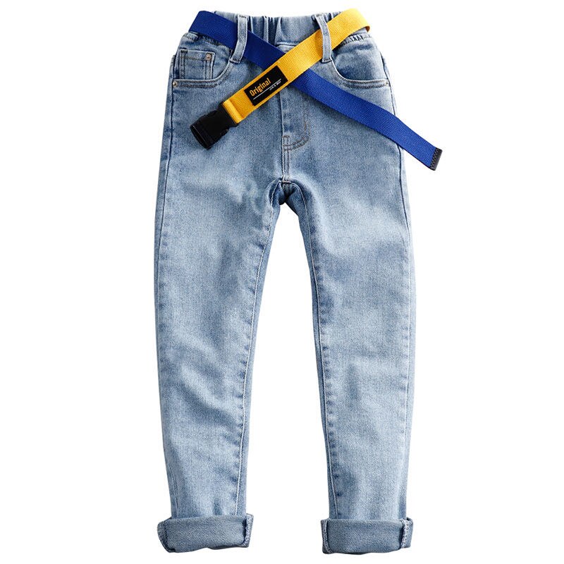 Forår og efterår børn drengebukser jeans børnetøj drenge jeans bukser dreng lange denimbukser teenage jeans  y61